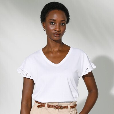 Tričko s výstřihem do V