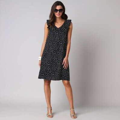 Krátké šaty s potiskem puntíků