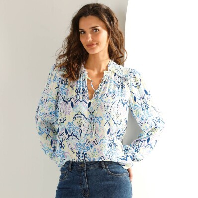 Blúz mintás díszítéssel