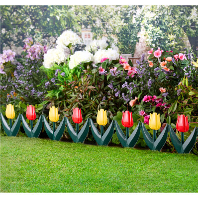 20 ozdobných zahradních lemů Tulipány