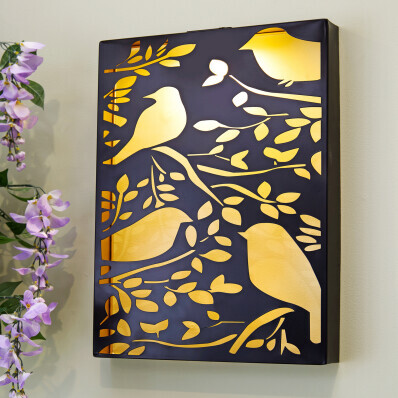 Solární nástěnná dekorace Ptáci