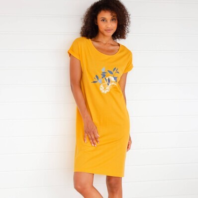 Zestaw 2 krótkich koszulek nocnych z nadrukiem cytryny