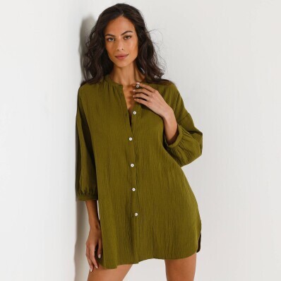 Туніка-сорочка з мусліну з рукавами 3/4