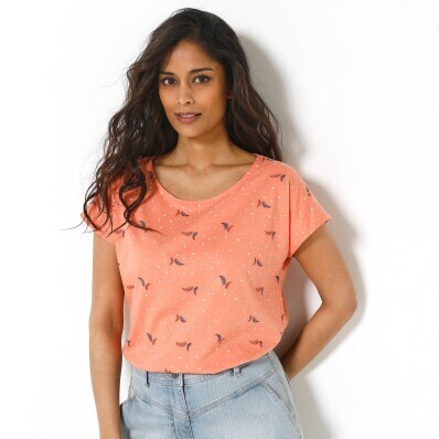 Koszulka z nadrukiem piór