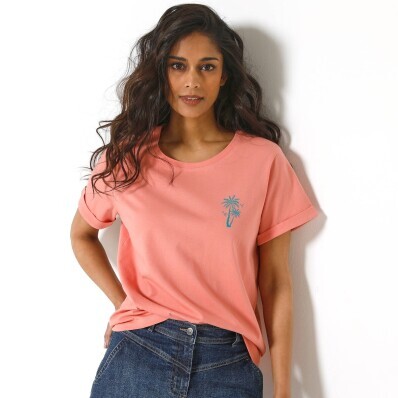 Koszulka z krótkim rękawem i minimalistycznym nadrukiem