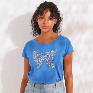 Póló pillangó nyomtatással