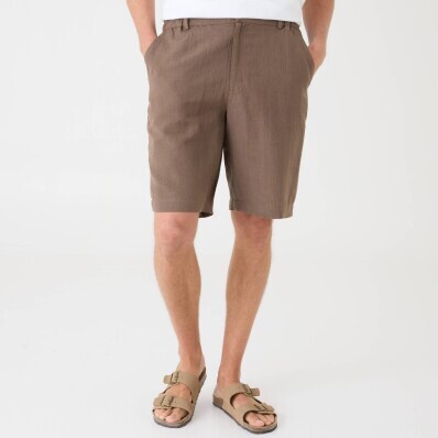 Bermudy z bavlny-lnu