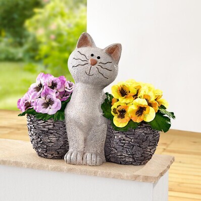 Duo de pisici Flowerpot