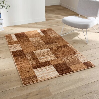 Dekoratívny koberec s patchwork vzorom
