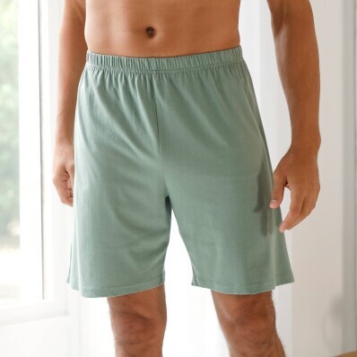 Pantaloni scurți de pijama de culoare uni