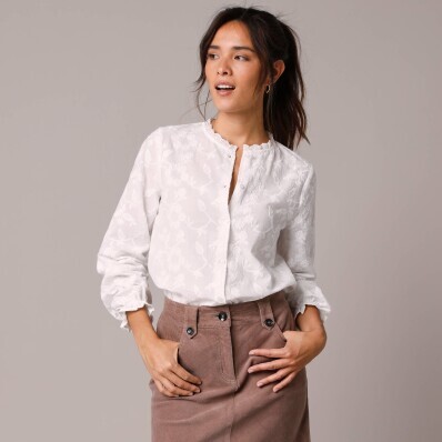 Bluza cu broderie florala