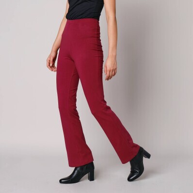 Jambiere bootcut cu talie elastică