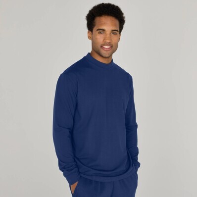 Tricou cu guler înalt, fleece periat