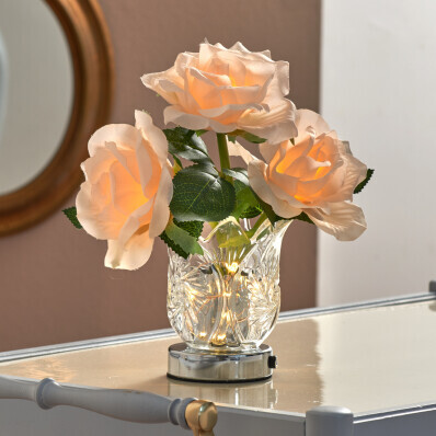 Trandafir decorativ cu LED-uri