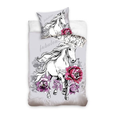 Lenjerie de pat din bumbac Unicornul din