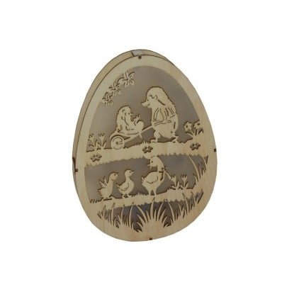 Dekoracyjne jajko rzeźbione Gąski