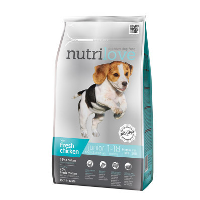 Nutrilove dog dry JUNIOR S and M 1,6kg