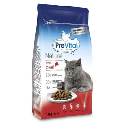 PreVital Naturel cat hovězí 1,4 kg