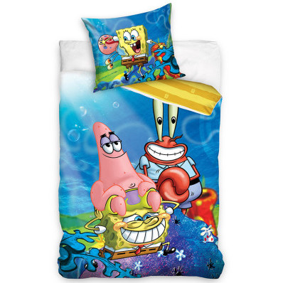 Detské obliečky Sponge Bob, Patrick a pán Krabs