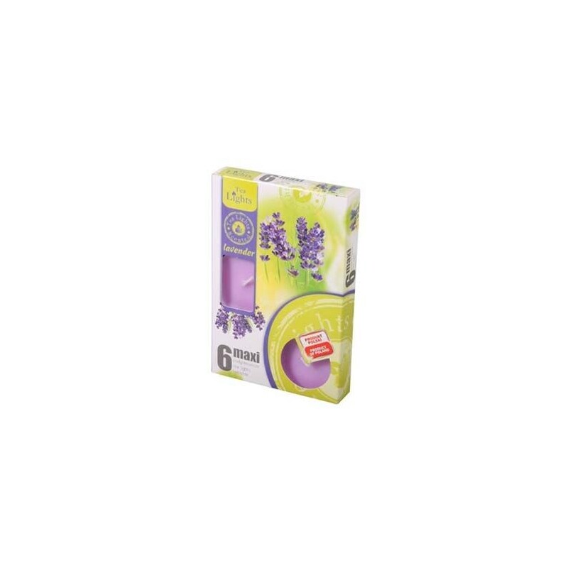 Admit Svíčka čajová Maxi 6ks Lavender (8/bal)