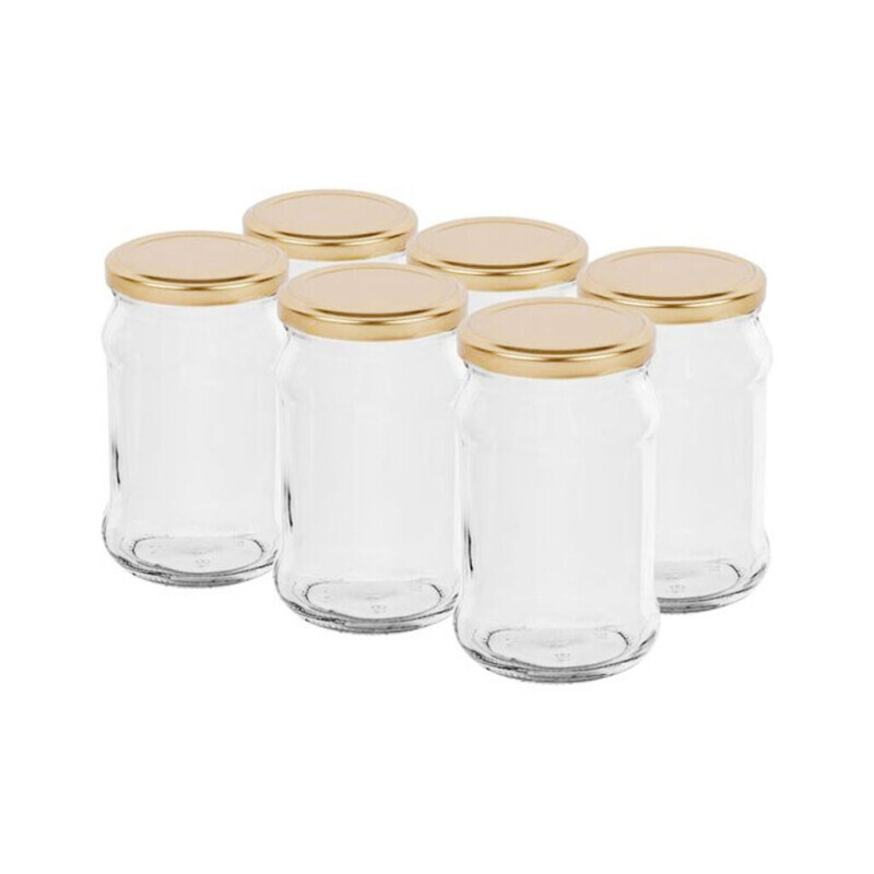 Sklenice zavařovací s víčkem 300ml Ø66 6ks Gold