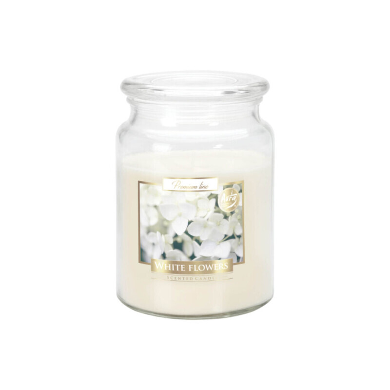 Bispol Svíčka v dóze SND99/500g White Flowers (6/krt)