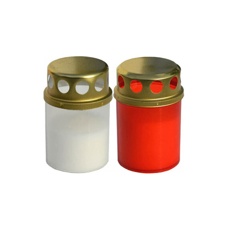 Admit Svíčka hřbitovní s víčkem LABD 4*35g RED/WHITE (40/bal)