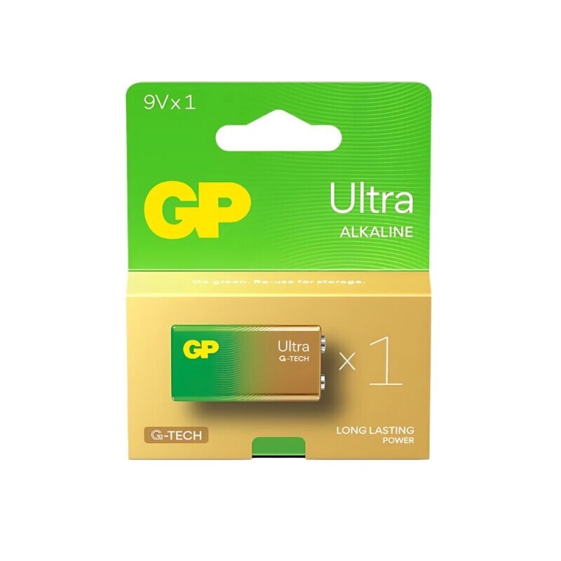 GP baterie alkalická Ultra 9V/6LR61 1ks BL (10/bal 80/krt)