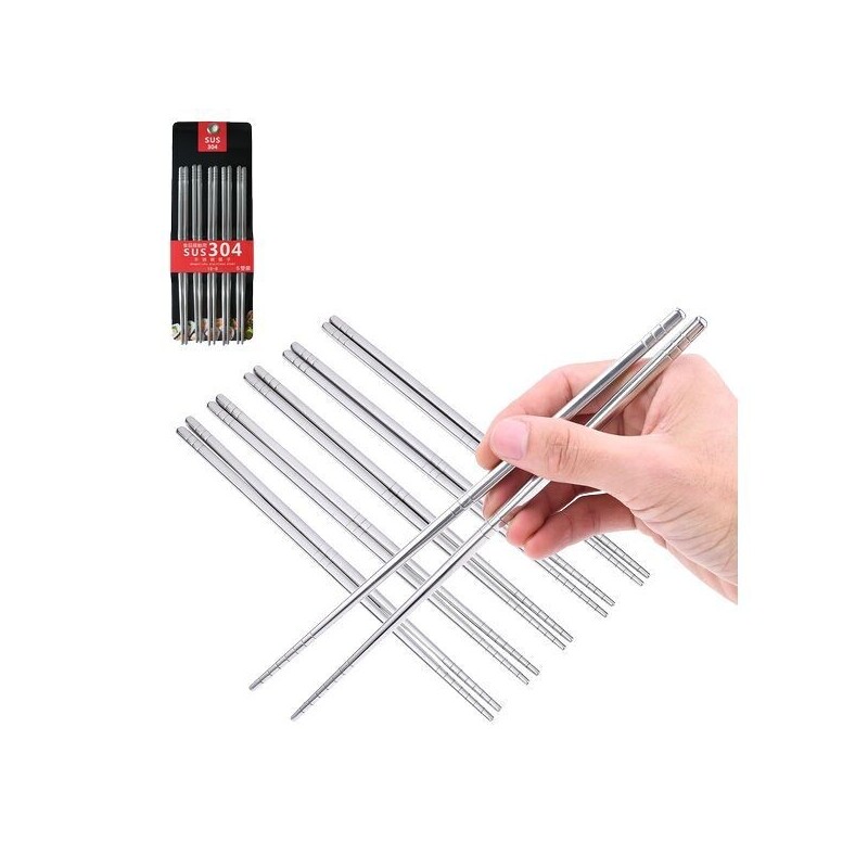 Hůlky nerez 23cm/5párů (200/krt)