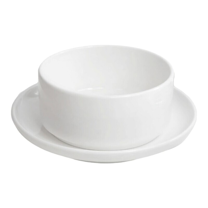 Miska keramika s podšálkem White (4/bal 24/krt)
