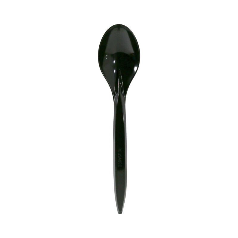 Lžíce plast PP 18cm/10ks Black (180/krt)