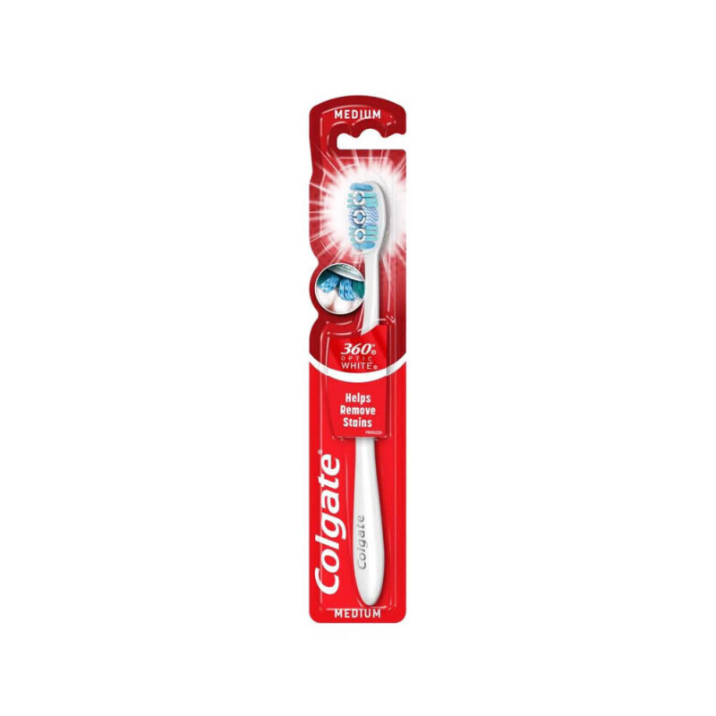 Colgate Zubní kartáček 360° Optic White Medium N (12/bal 72/krt)