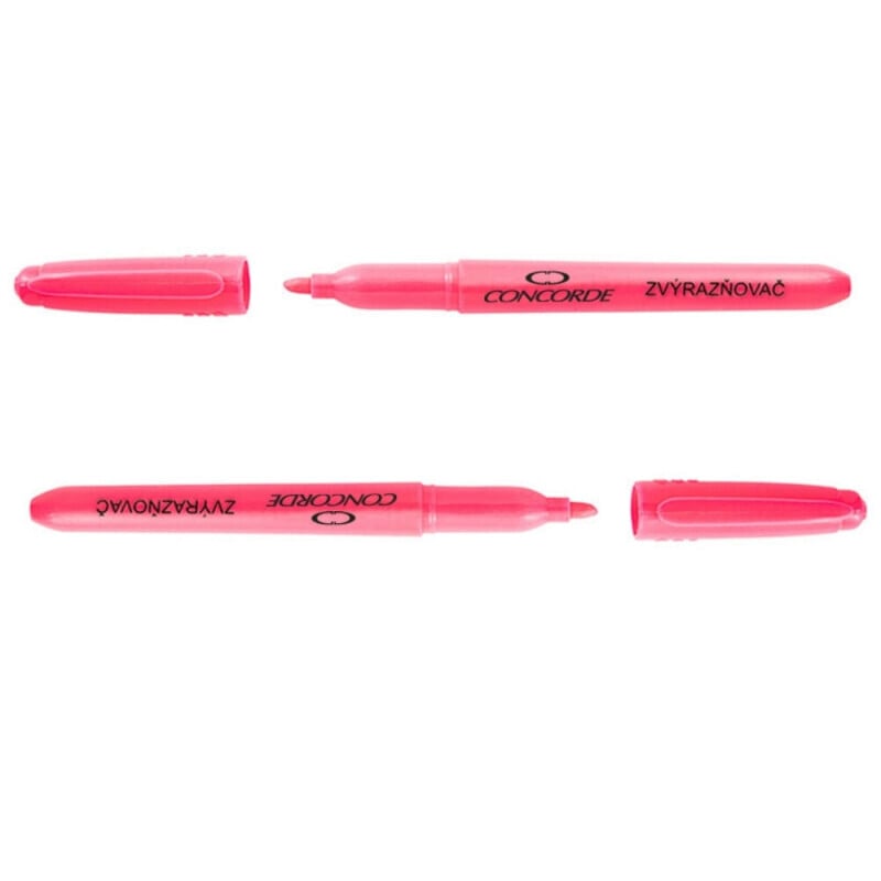 Concorde Zvýrazňovač zkosený hrot 1-4mm růžová (12/bal 144/krt)