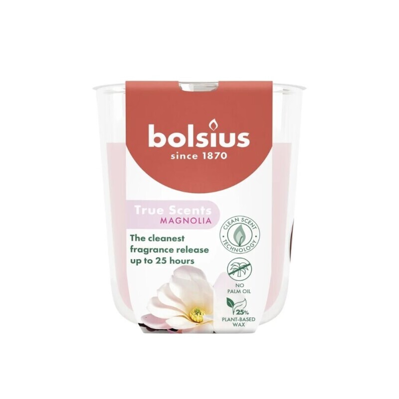 Bolsius Svíčka ve skle 80/73mm True Scents Magnolia (6/krt)