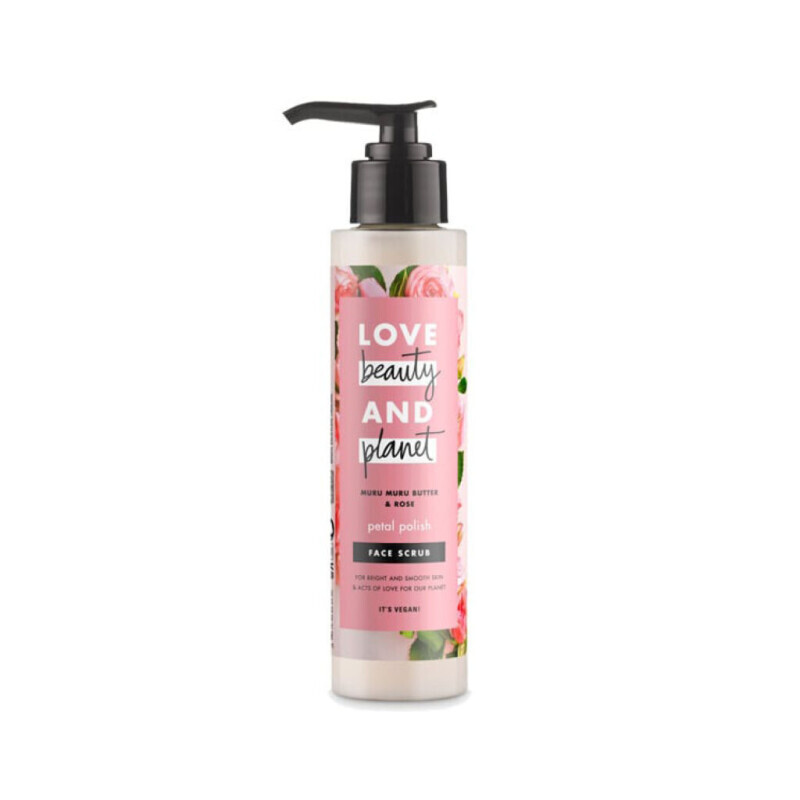 Love Beauty&Planet 125ml Pleť. peeling Muru Muru Butter&Rose CZ (6/krt)