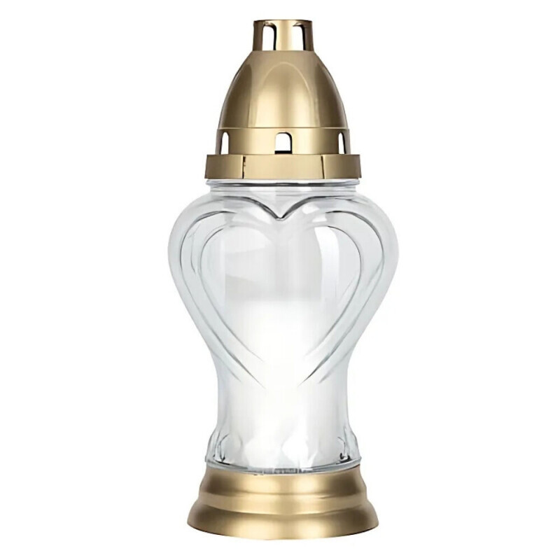 Bispol Svíčka hřbitovní sklo 115g/36h 3043 White(10/krt)