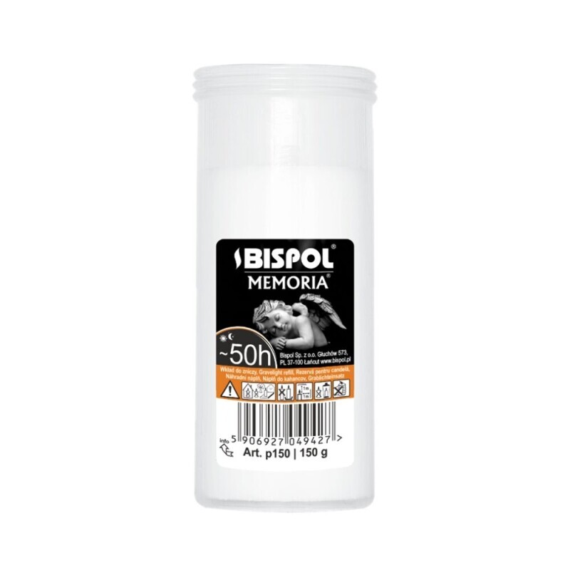 Bispol Svíčka hřbitovní náplň P150/50h(25/krt)