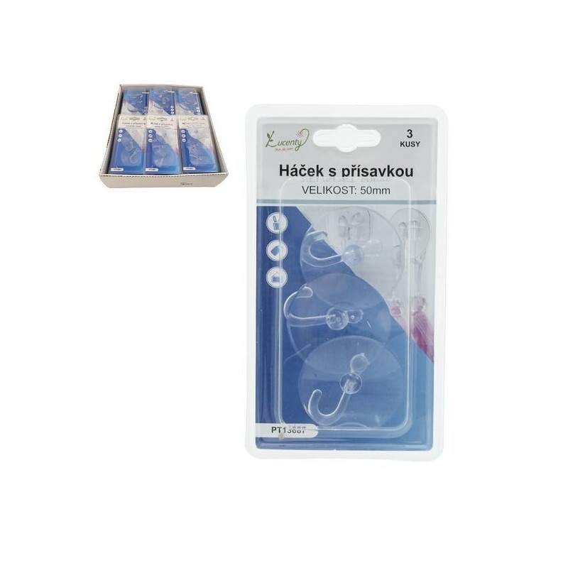 Háček s přísavkou 5cm/3ks (24/bal 288/krt)