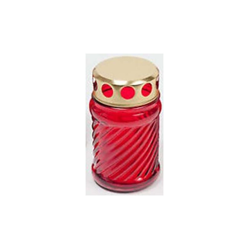 Bispol Svíčka hřbitovní sklo W002 Red (28/krt)