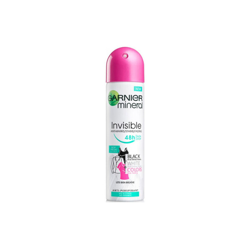 Garnier 150ml Deospray Mineral F Invisi BWC Clean Fresh (6/bal)