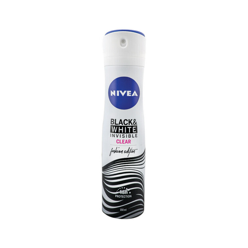 Nivea 150ml Spray F AP B&W Invisible Clear (6/bal 12/krt)
