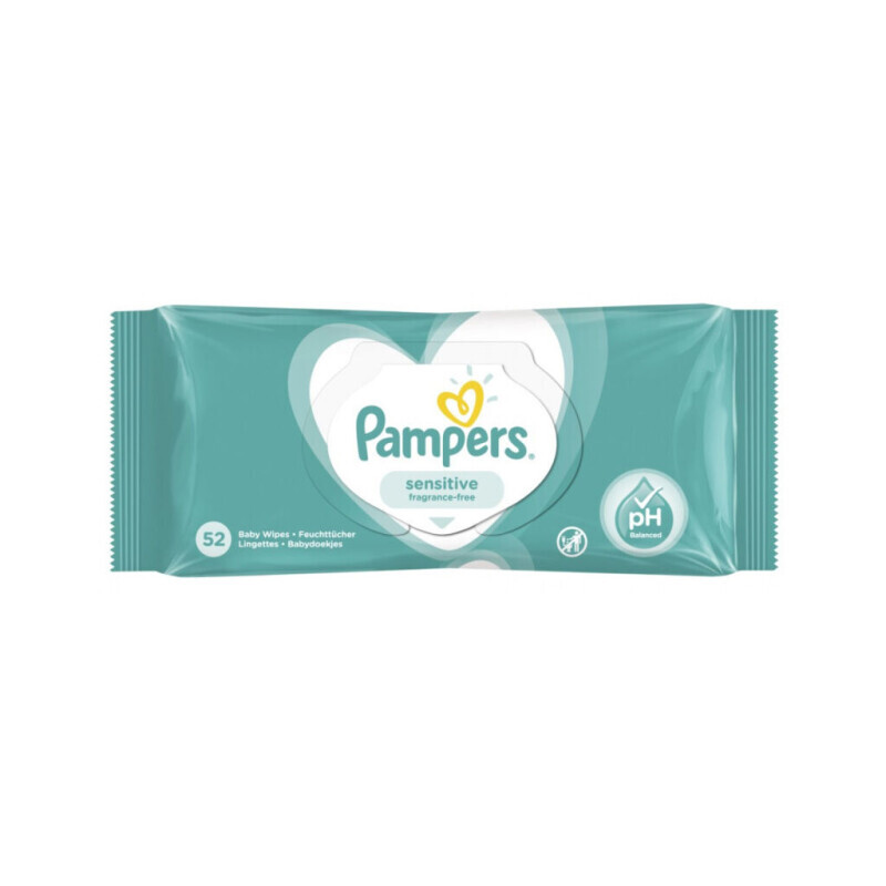 Pampers Vlh.ubrousky 52ks Sensitive (12/krt)