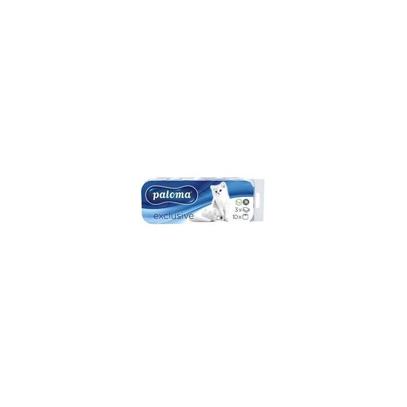 Paloma Toaletní papír 10ks 3-vrstvý Exclusive WHITE (8/bal)