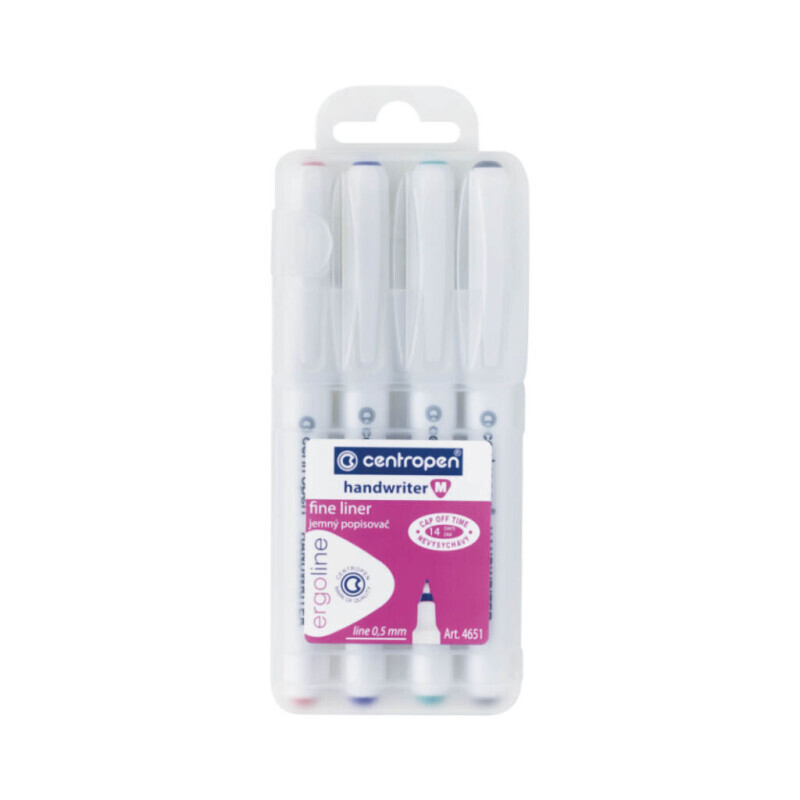 Centropen Popisovač Handwriter 4651 4ks etui (10/bal 50/krt)