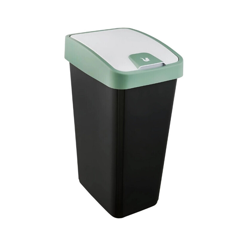 Odpadkový koš+víkem zelená 45L(4/krt)