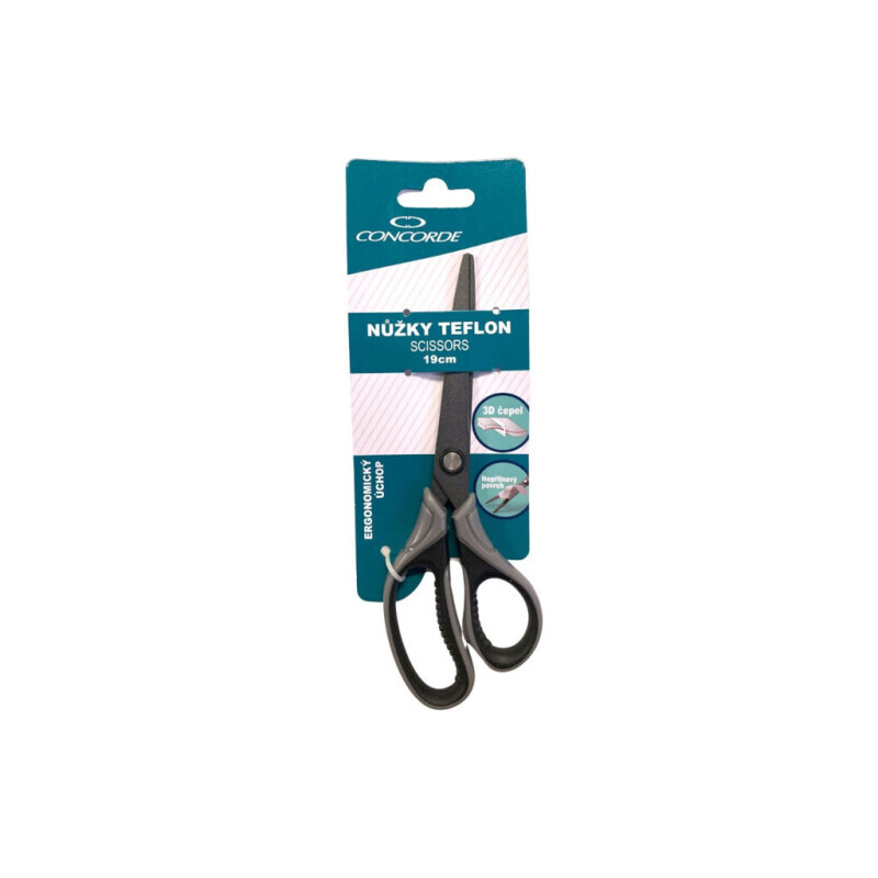 Concorde Nůžky kancelářské Teflon 19cm BL (12/bal 144/krt)