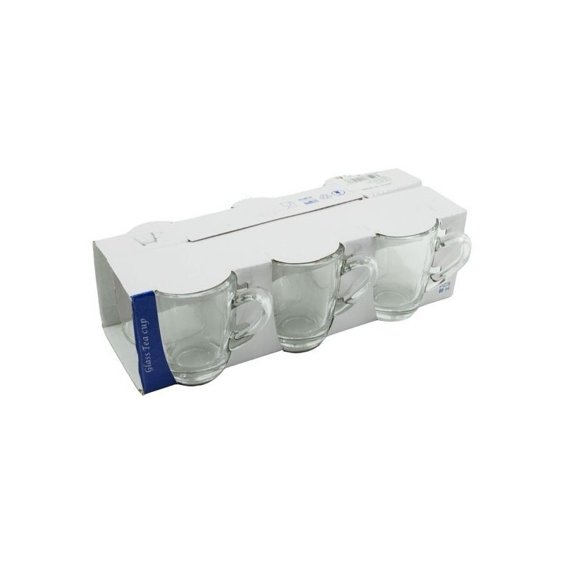 Hrnek skleněný 6*80ml (16/krt)