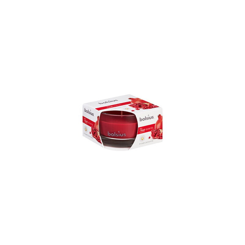 Bolsius Svíčka ve skle 50/80mm True Scents Pomegranate (6/krt)