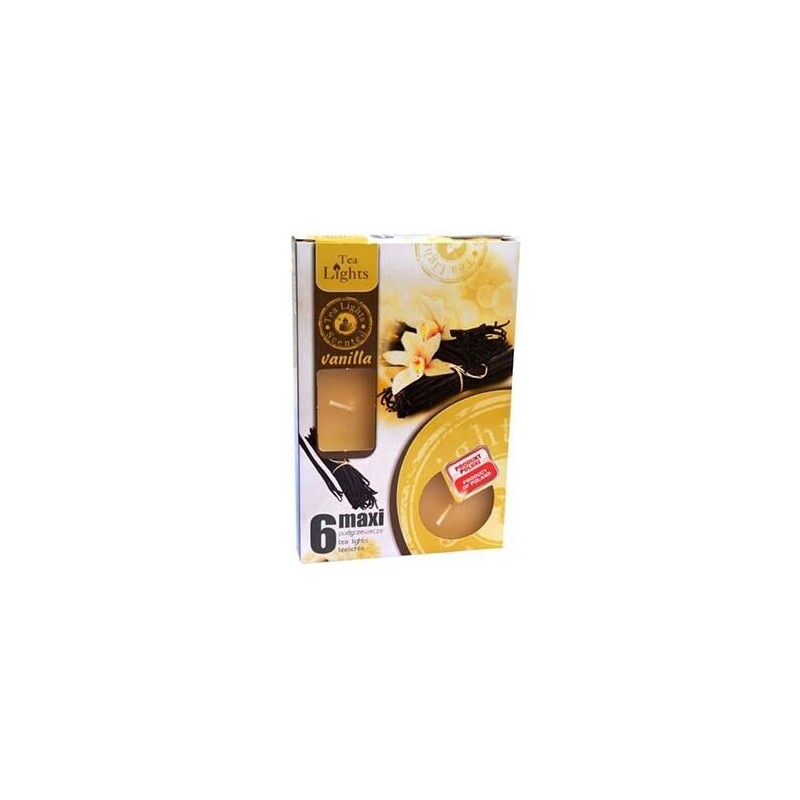 Admit Svíčka čajová Maxi 6ks Vanilla (8/bal)