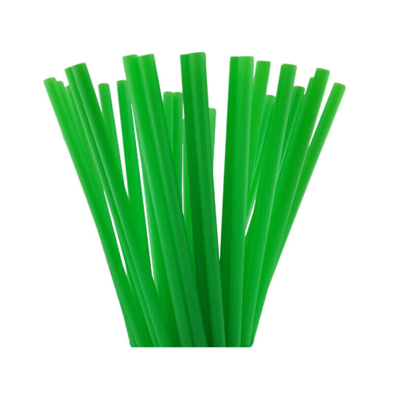 Slámky 0,8*25cm Jumbo 150ks Green (40/krt)